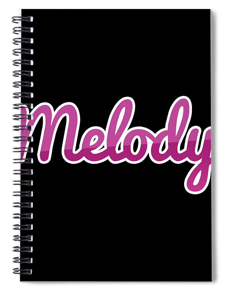 Melody Spiral Notebook featuring the digital art Melody #Melody by TintoDesigns
