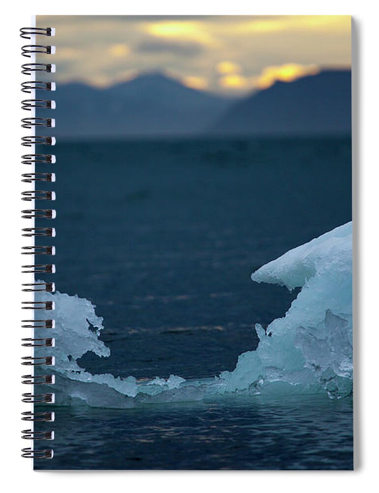 Tranquility Spiral Notebook featuring the photograph Melting Iceberg by Regis Vincent