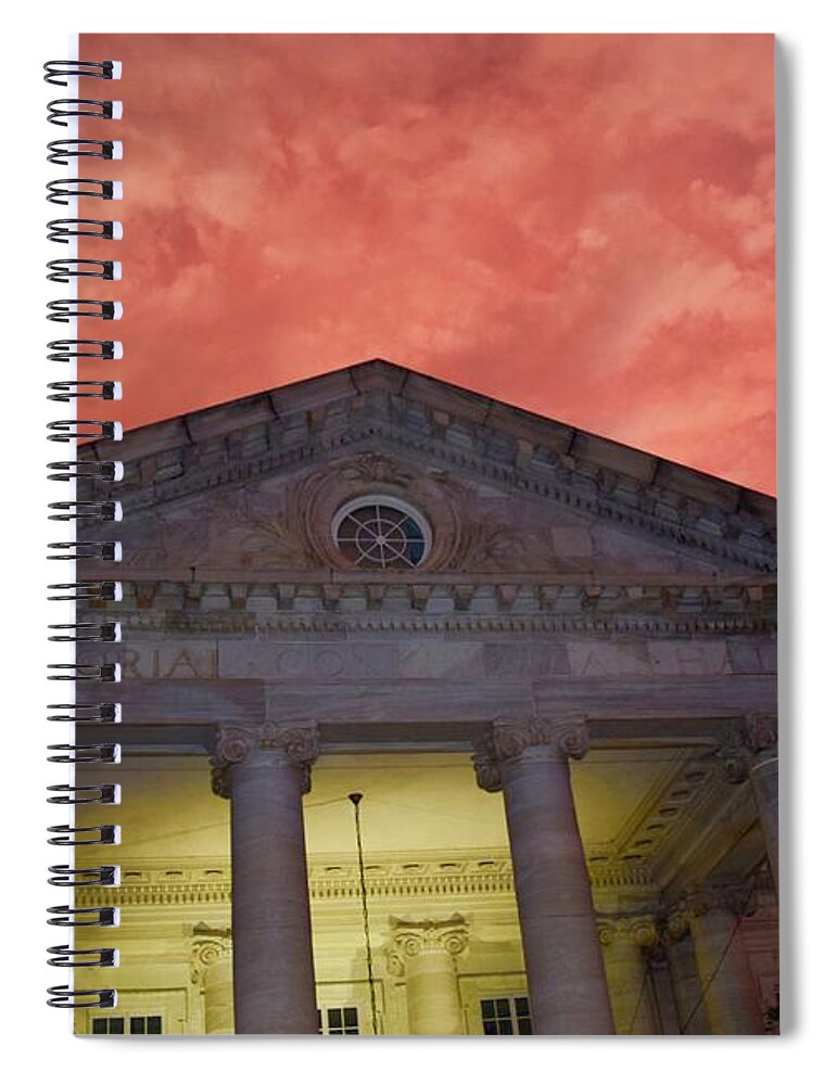 Dc Spiral Notebook featuring the photograph Sunset@Memorial Continental Hall by Bnte Creations