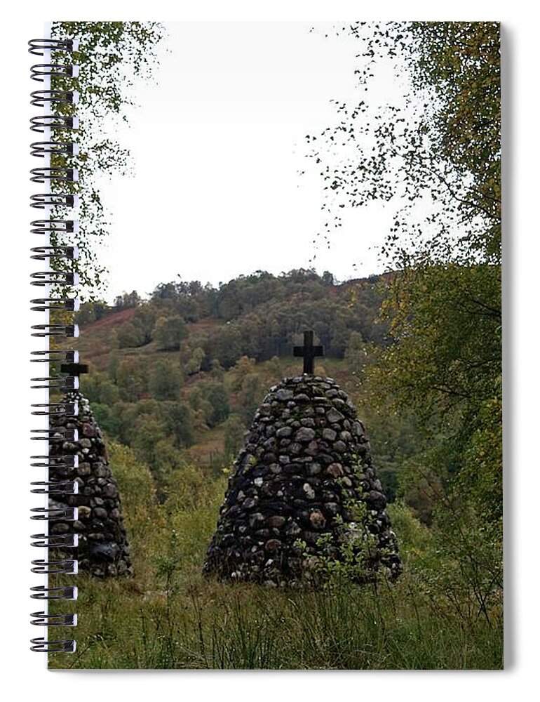 Solid Scenics Spiral Notebook featuring the photograph Memorials by Martin Smith