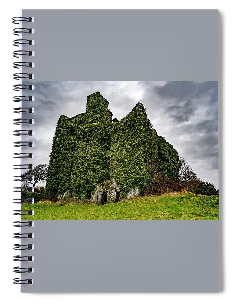 Castle Spiral Notebook featuring the photograph Menlo Castle by Arthur Oleary