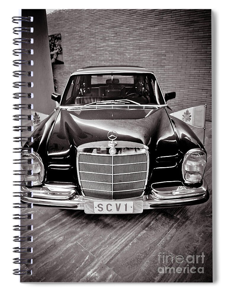 Vatican Spiral Notebook featuring the photograph Mercedes Benz 300 Pope Car by Stefano Senise