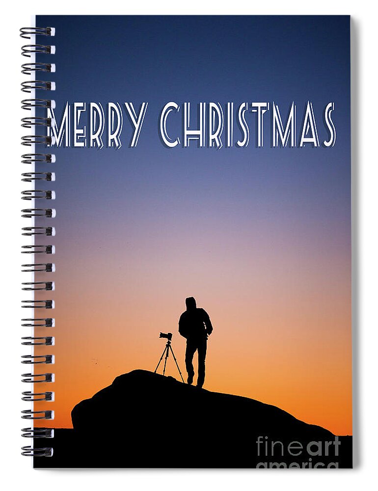 Photographer Spiral Notebook featuring the photograph Merry Christmas Photographer by Edward Fielding