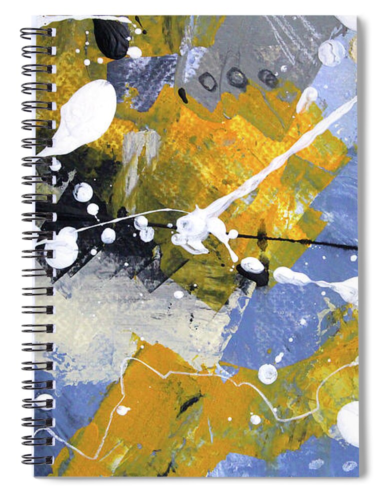 Modern Design Spiral Notebook featuring the painting Microscope 1 by Nancy Merkle