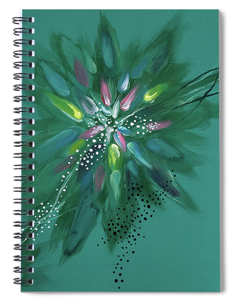 Art Spiral Notebook featuring the painting Mind #07 by Natsumi Yamaguchi