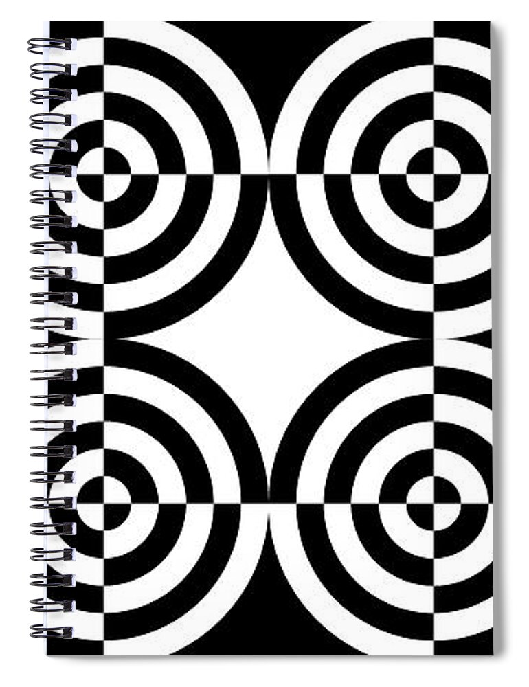 Abstract Spiral Notebook featuring the digital art Mind Games 105 by Mike McGlothlen