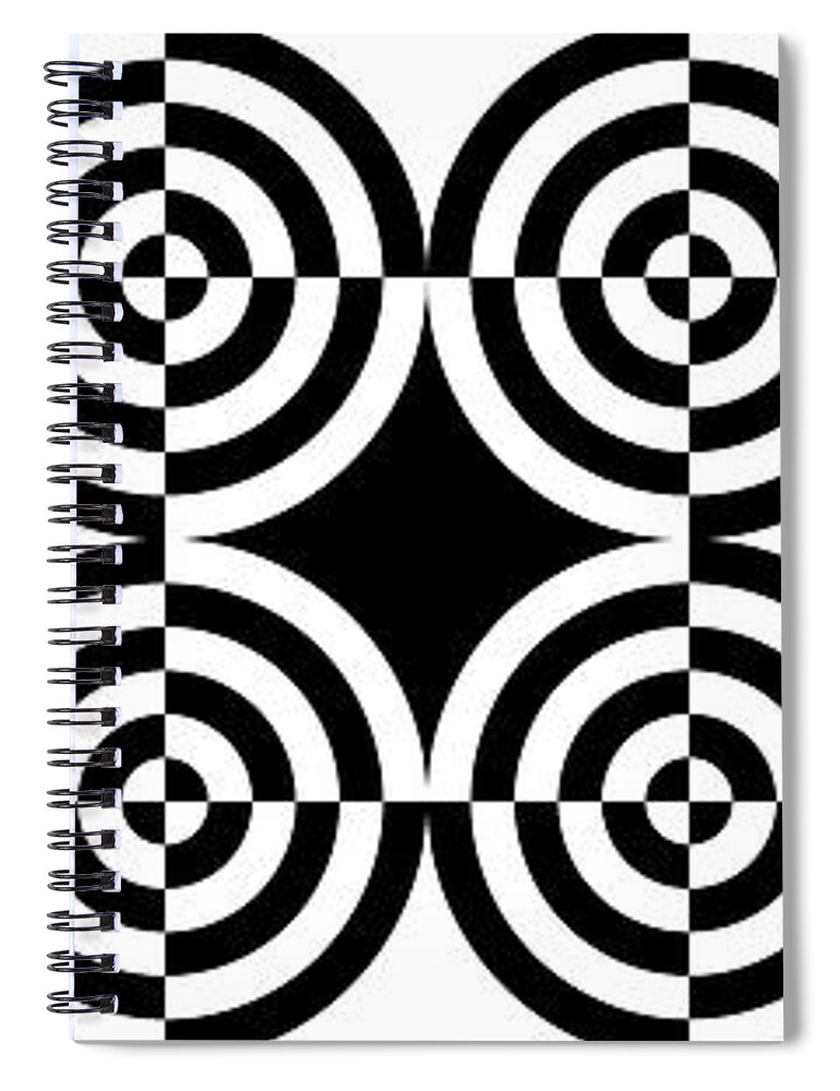 Abstract Spiral Notebook featuring the digital art Mind Games 106 by Mike McGlothlen