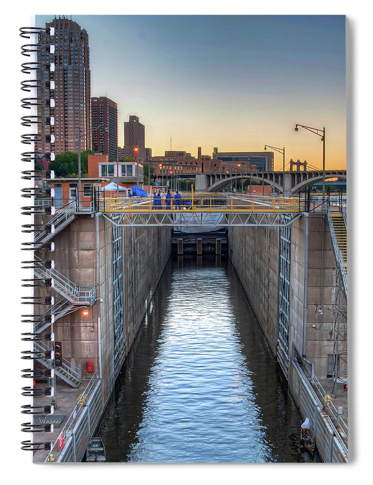 Minnesota Spiral Notebook featuring the photograph Minneapolis 08 by Will Wagner