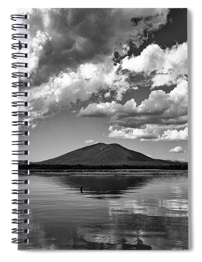 Black And White Spiral Notebook featuring the photograph Mirror Finish by Steven Clark