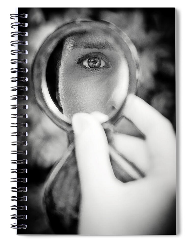 Loriental Spiral Notebook featuring the photograph Mirror Reflection by Loriental Photography