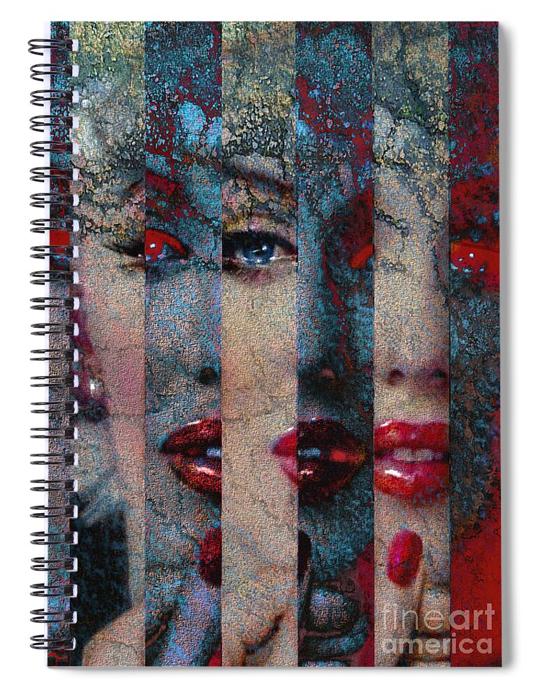 Theo Danella Spiral Notebook featuring the painting MMarilyn 132 Q SIS by Theo Danella
