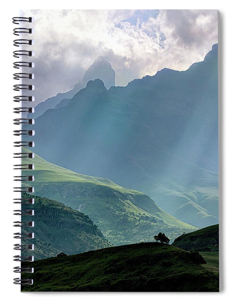 Mnweni Rays Spiral Notebook by Paul Bruins Photography 