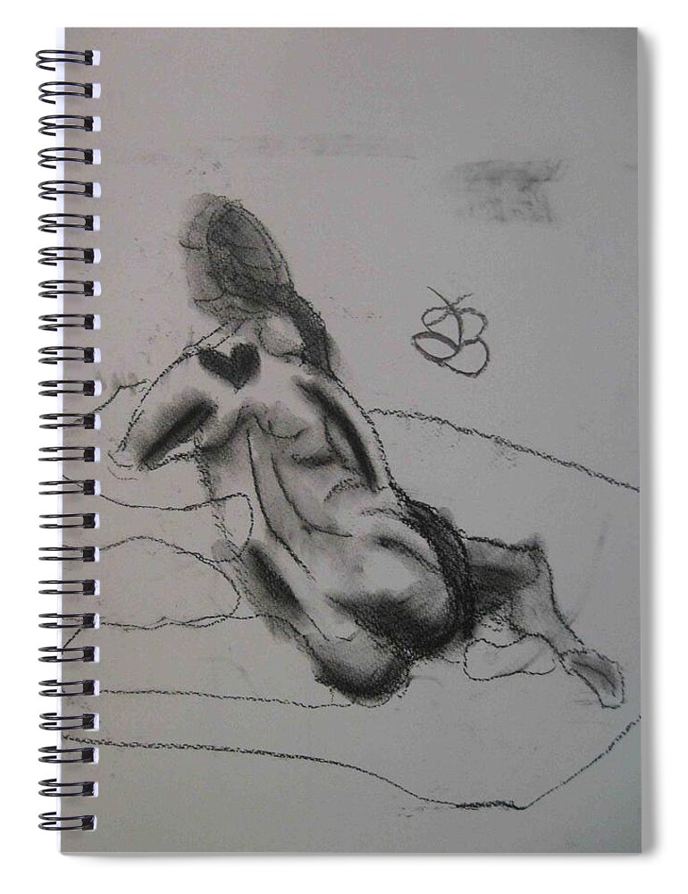  Spiral Notebook featuring the drawing model named Chieh one by AJ Brown