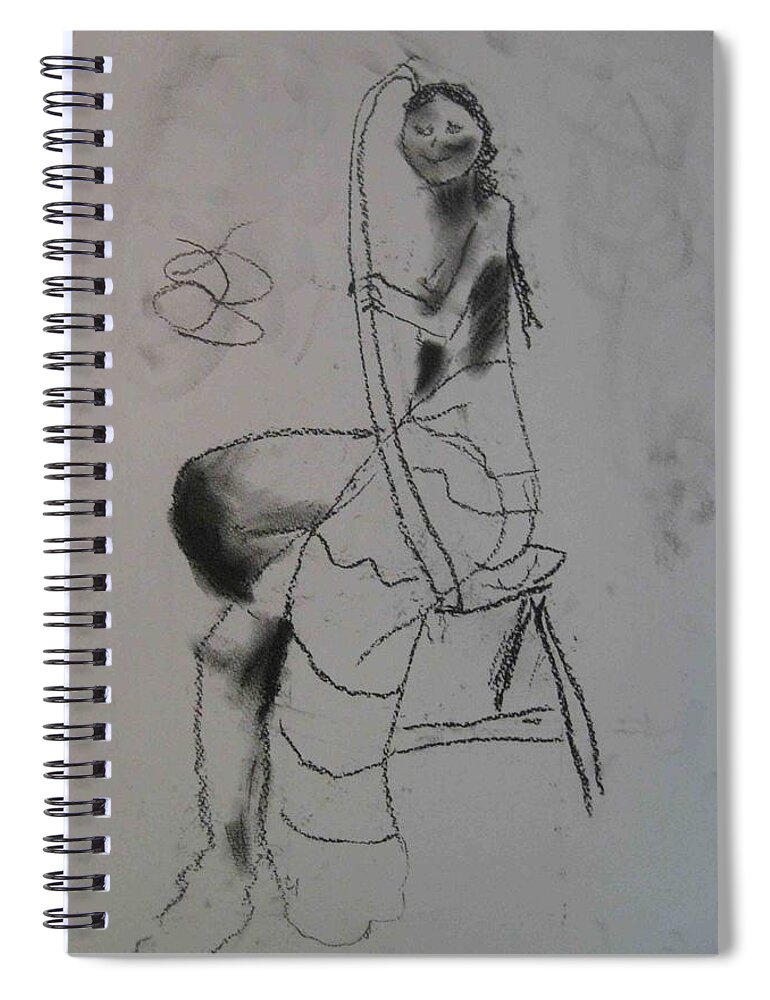  Spiral Notebook featuring the drawing model named Chieh two by AJ Brown