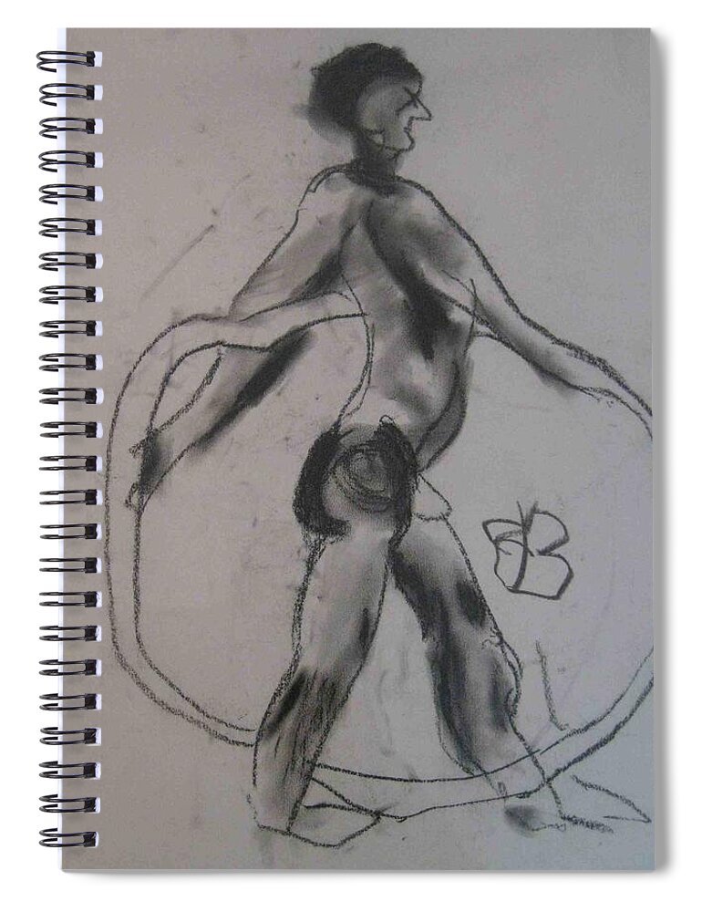  Spiral Notebook featuring the drawing model named Guy by AJ Brown
