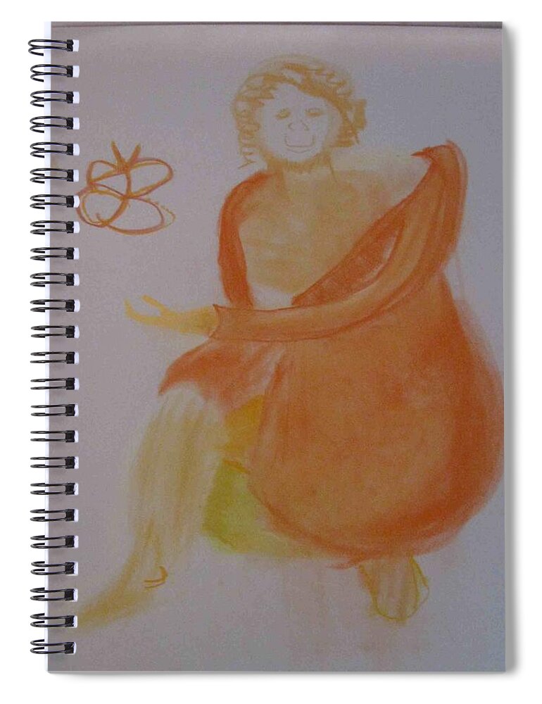  Spiral Notebook featuring the drawing model named Helene three by AJ Brown