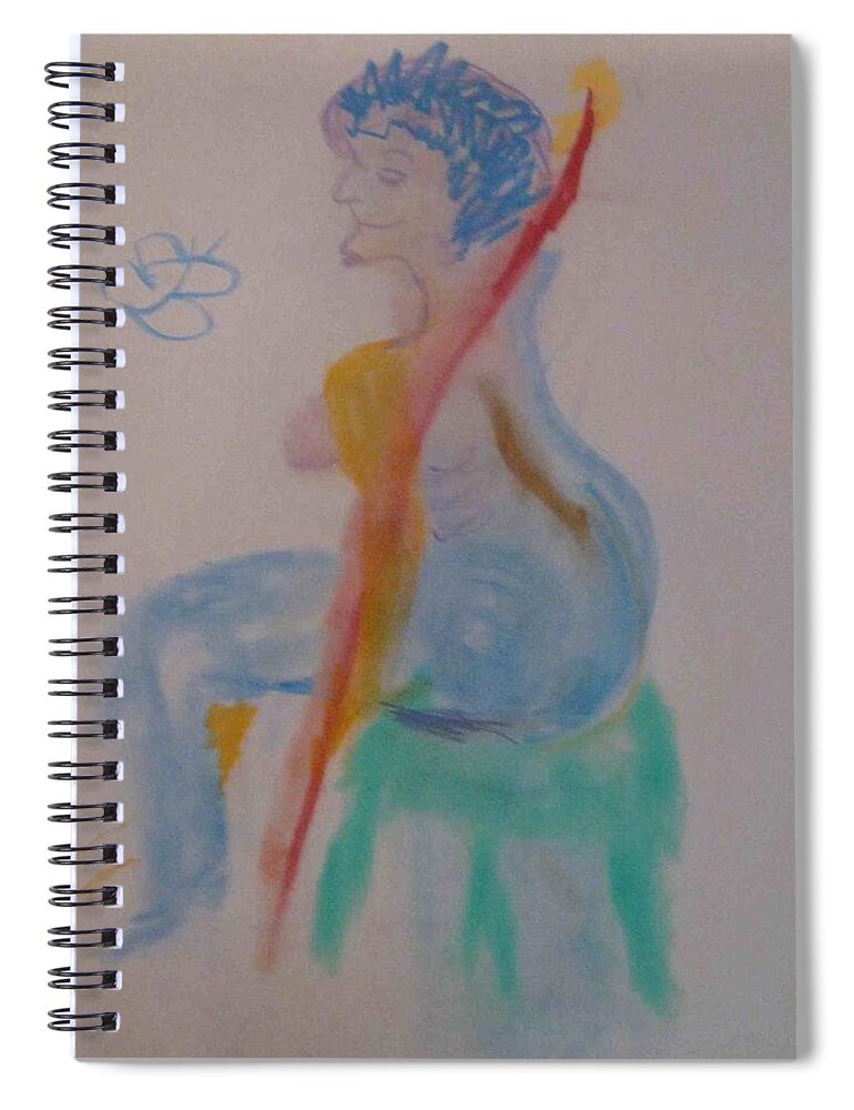  Spiral Notebook featuring the photograph model named Helene two by AJ Brown
