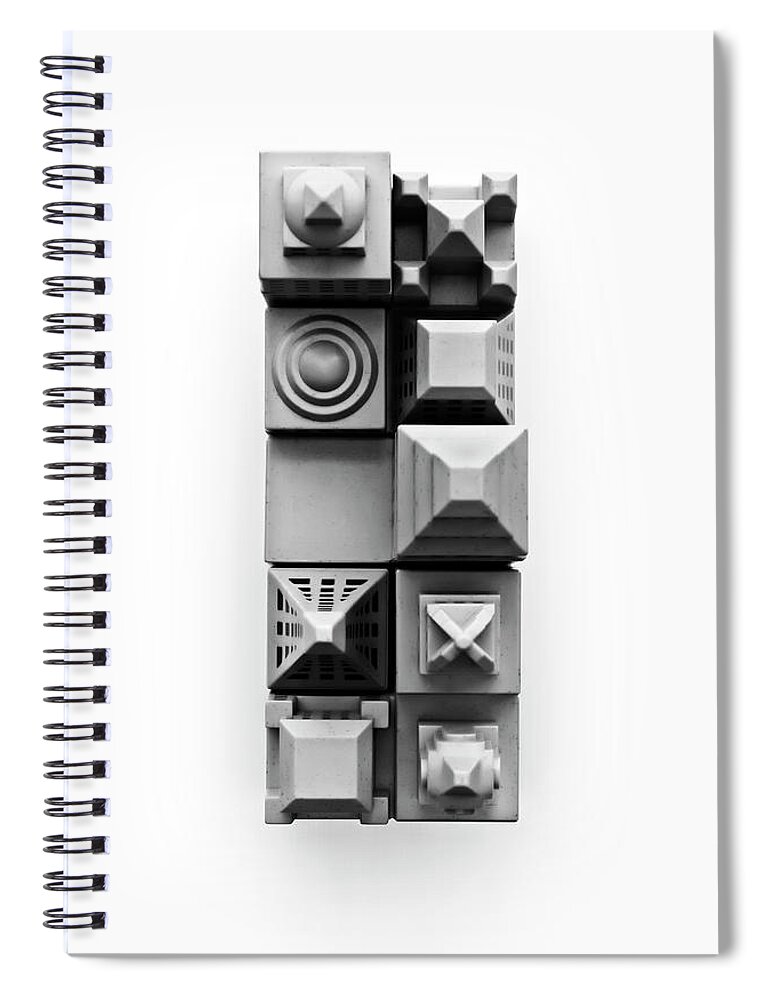 Model House Spiral Notebook featuring the photograph Model Of Building Roof Tops View by David Muir