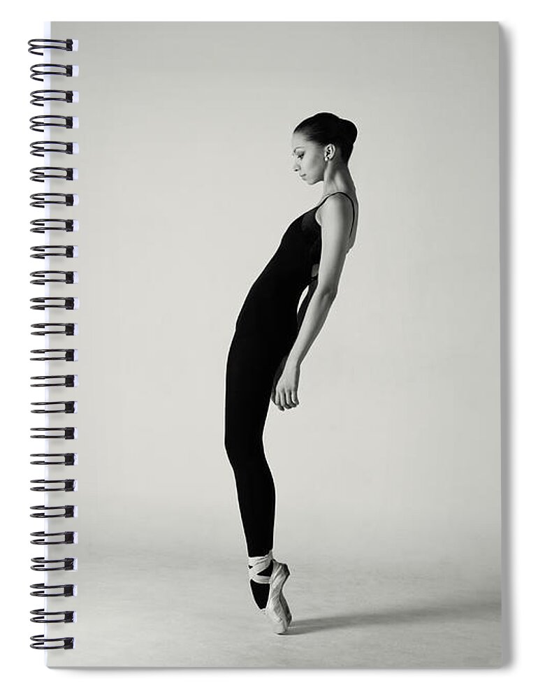Ballet Dancer Spiral Notebook featuring the photograph Modern Ballet Dancer by Lambada