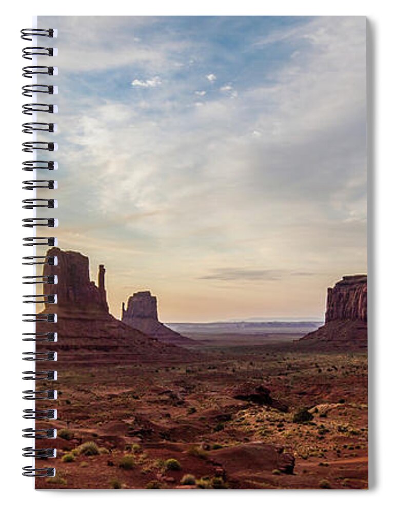 Sunset Spiral Notebook featuring the photograph Monument Valley Sunrise by Mati Krimerman