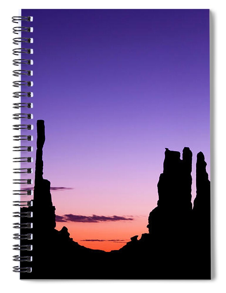 Scenics Spiral Notebook featuring the photograph Monument Valley, Totem Pole, Dawn, Yei by Russell Burden