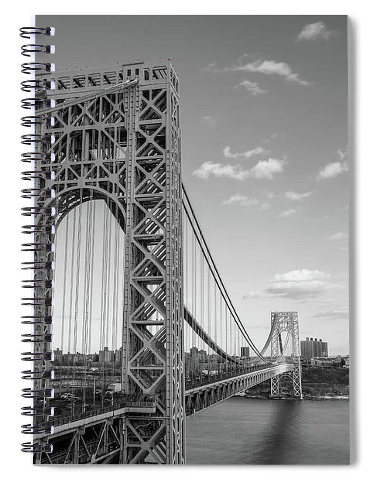 George Washington Bridge Spiral Notebook featuring the photograph Moody Crossings by Len Tauro