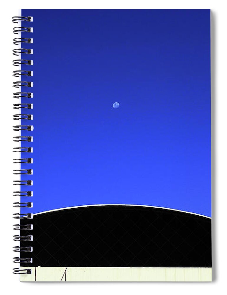 Tranquility Spiral Notebook featuring the photograph Moon On A Clear Sky by C. Quandt Photography