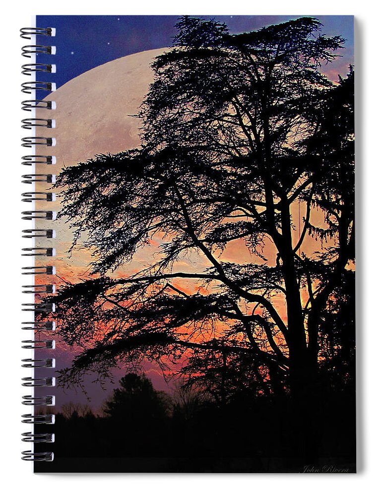 Moon Spiral Notebook featuring the photograph Moon Shadow by John Rivera