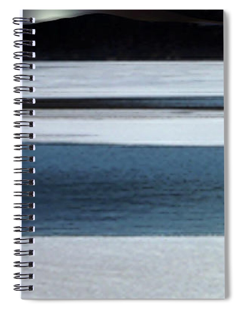 Moonlight Spiral Notebook featuring the photograph Moonlight Lake by Zsanan Studio