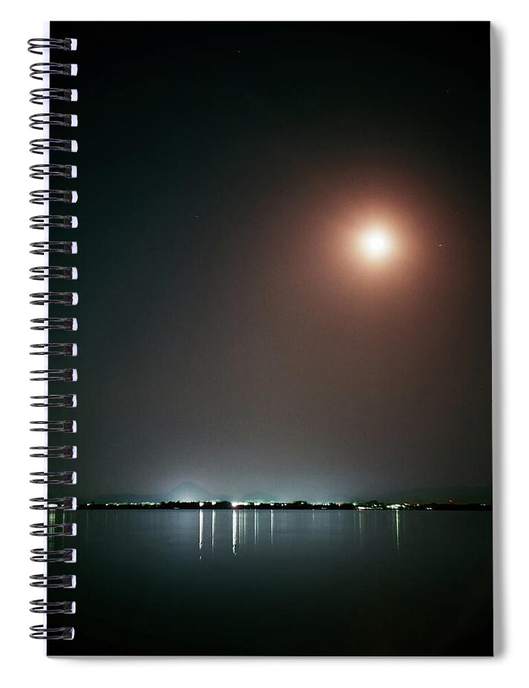 Tranquility Spiral Notebook featuring the photograph Moonlight by Reiko+