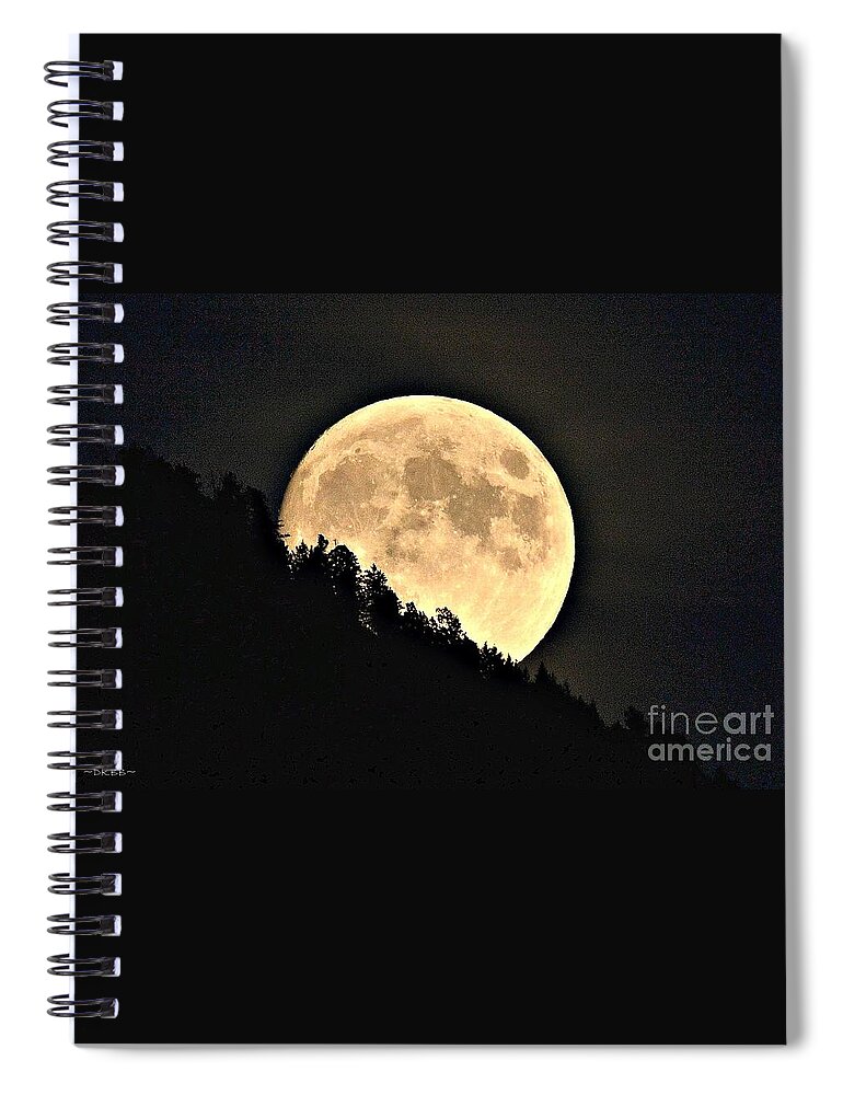 Moon Spiral Notebook featuring the photograph Moonrise by Dorrene BrownButterfield