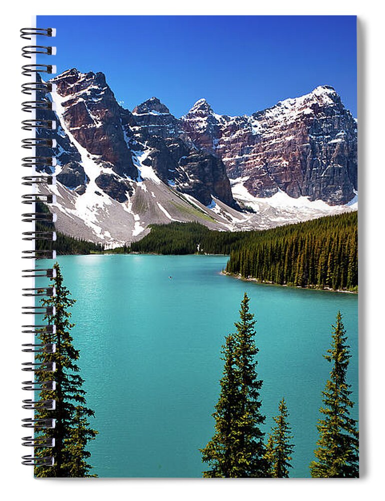 Scenics Spiral Notebook featuring the photograph Moraine Lake, Banff National Park by Edwin Chang Photography