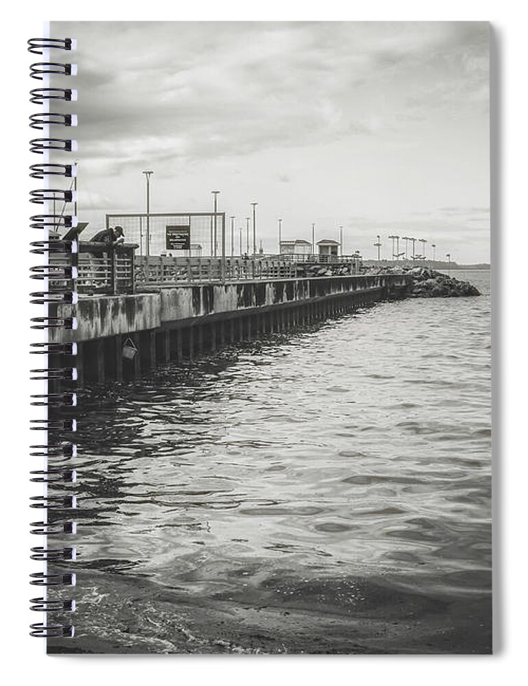Sea Spiral Notebook featuring the photograph Morning Fog by Anamar Pictures