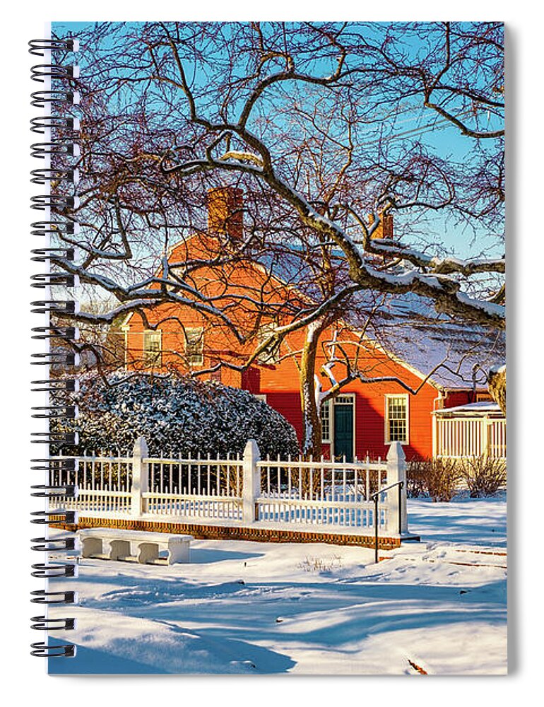 New Hampshire Spiral Notebook featuring the photograph Morning Light, Winter Garden. by Jeff Sinon