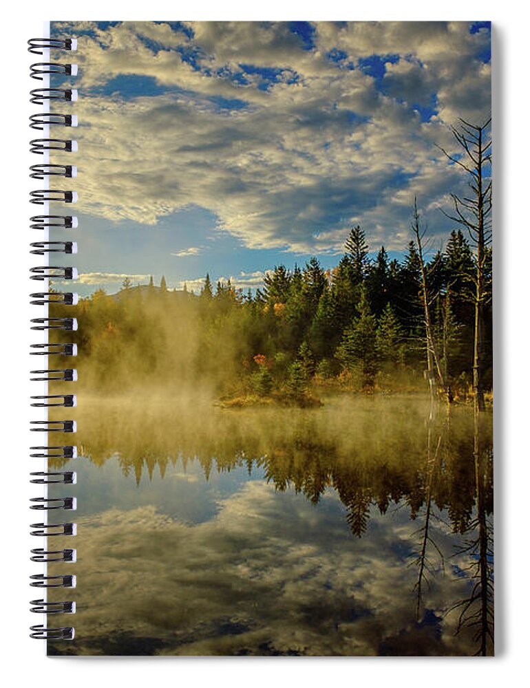 Prsri Spiral Notebook featuring the photograph Morning Mist, Wildlife Pond by Jeff Sinon