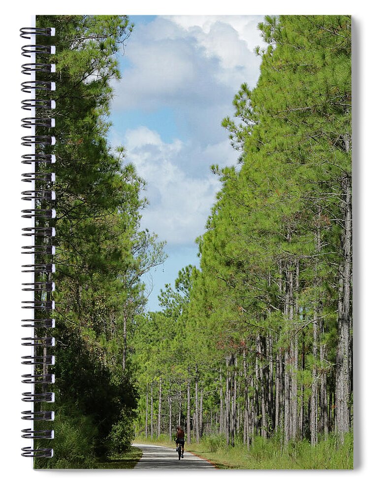 Bike Spiral Notebook featuring the photograph Morning Ride by Rick Redman
