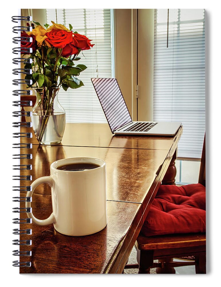 Flowers Spiral Notebook featuring the photograph Morning Routine by Bill Chizek
