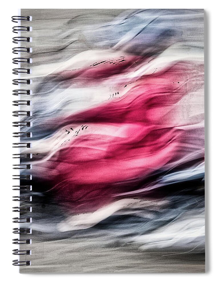 Morocco Spiral Notebook featuring the photograph Morocco Motorcycle Rider Abstract by Stuart Litoff
