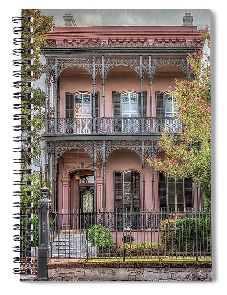 Garden District Spiral Notebook featuring the photograph Morris Israel House by Susan Rissi Tregoning