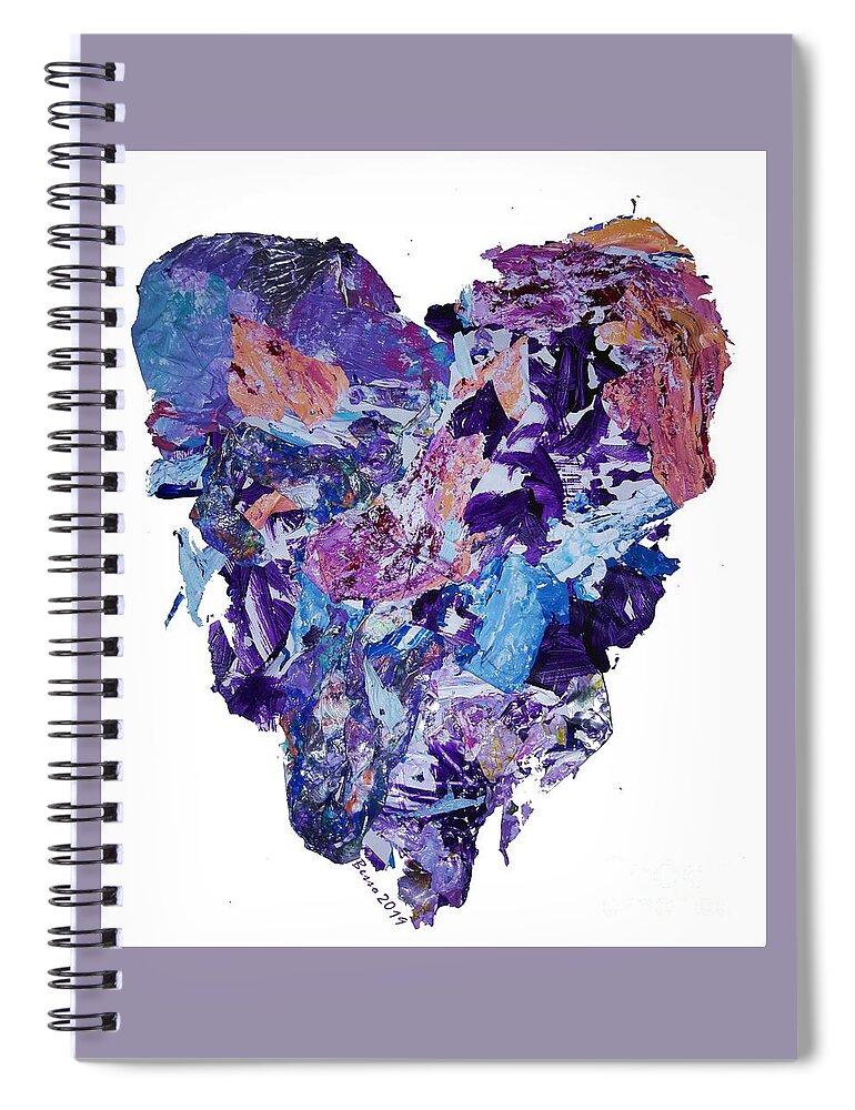 Mosaic Spiral Notebook featuring the photograph Mosaic Zen Heart Collage by Mars Besso