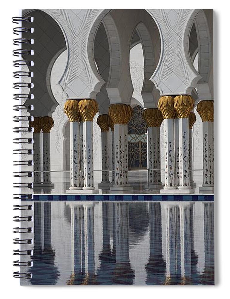 Mosque Spiral Notebook featuring the photograph Mosque Reflections by Jimmy Clark