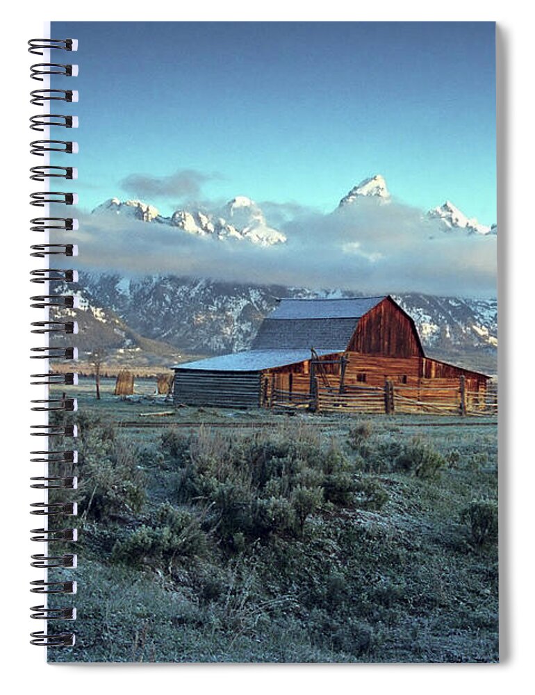 Grand Spiral Notebook featuring the photograph Moulton Barn 3 by Steve Stuller