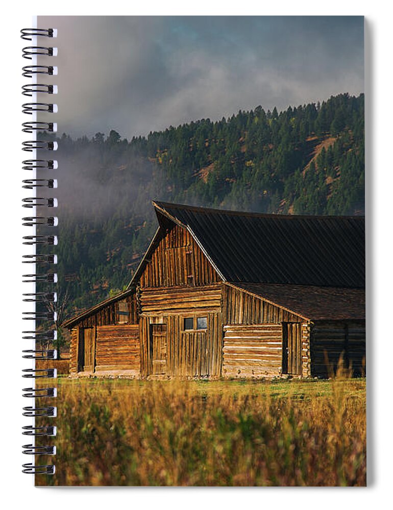 Grand Tetons Spiral Notebook featuring the photograph Moulton Barn by Darren White