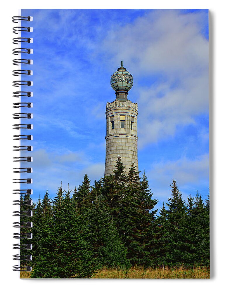 Mount Greylock Tower From Bascom Lodge Spiral Notebook featuring the photograph Mount Greylock Tower from Bascom Lodge by Raymond Salani III