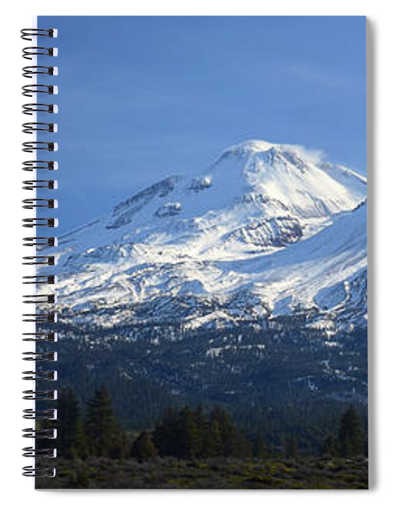 Mountain Spiral Notebook featuring the photograph Mount Shasta in Winter by Frank Wilson
