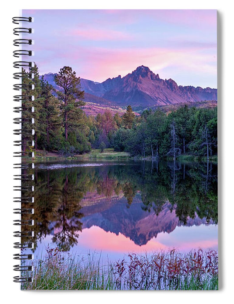 Mount Sneffels Spiral Notebook featuring the photograph Mount Sneffels at Sunset by Judi Dressler