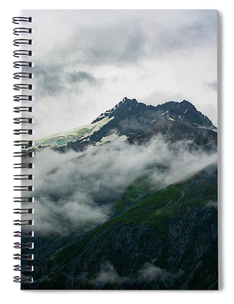 Alaska Spiral Notebook featuring the photograph Mountain Glacier by Anthony Jones