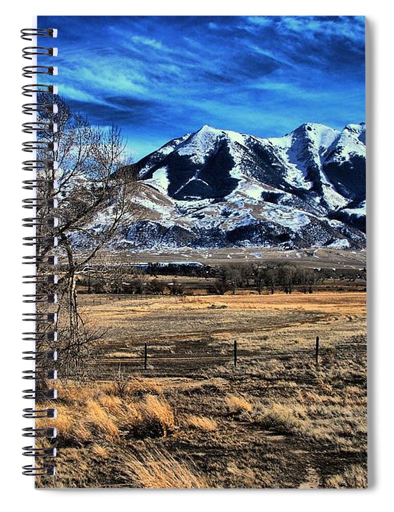 Wind Spiral Notebook featuring the photograph Mountain Morning At Paradise Valley by Jeff R Clow