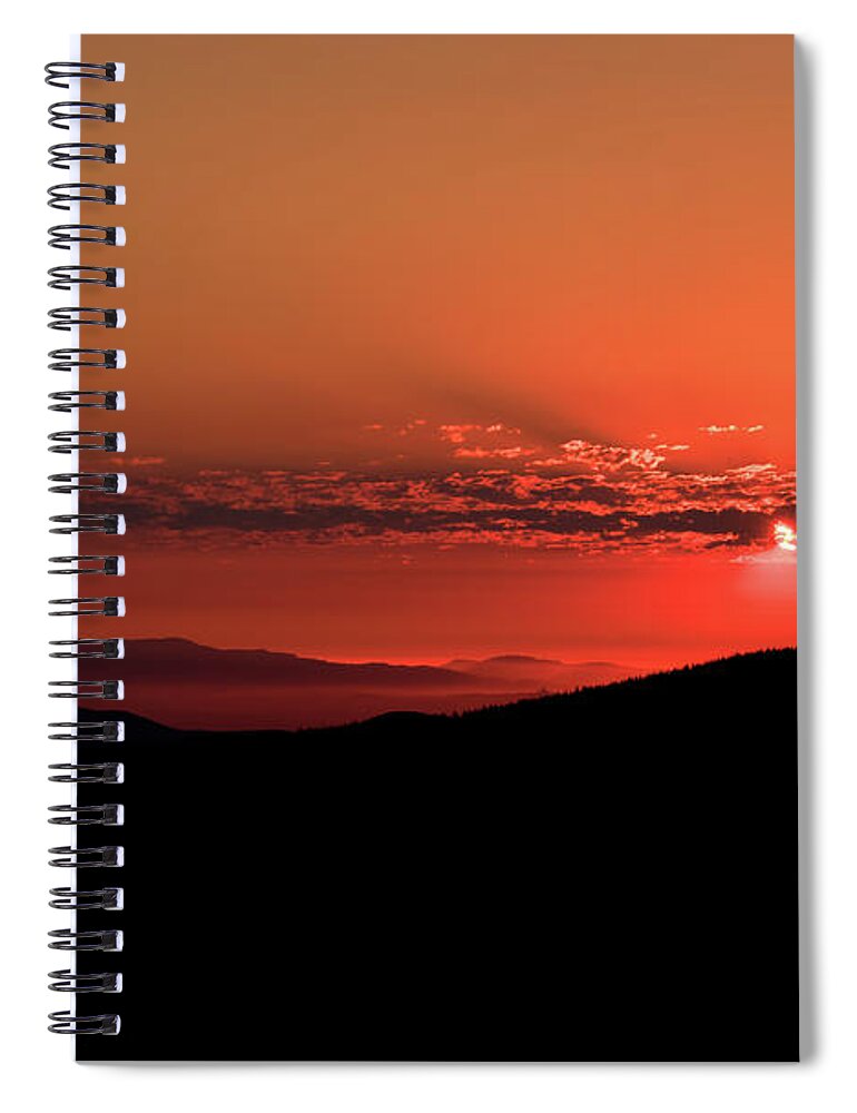 Sunset Spiral Notebook featuring the photograph Mountain Sunset by Briand Sanderson