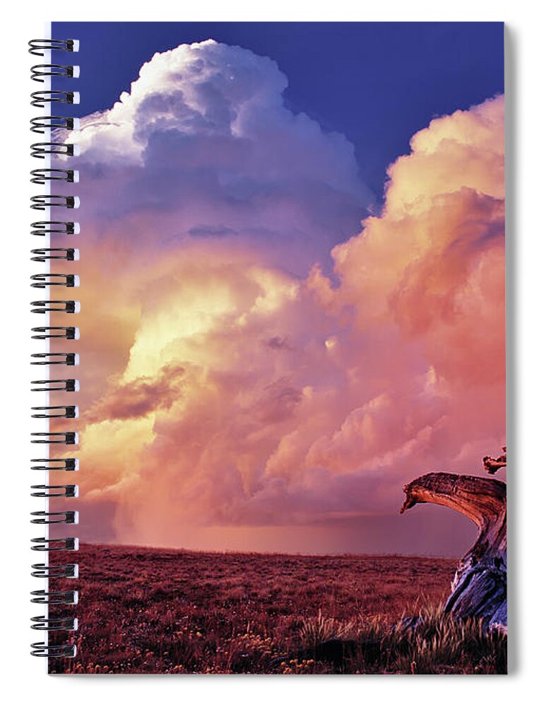 Idaho Scenics Spiral Notebook featuring the photograph Mountain Thunder Shower by Leland D Howard